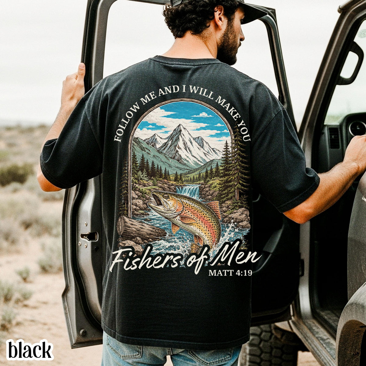 Fishers Comfort Colors Matthew 19 Bible Verse Tee Religious Christian Fishing Vintage Faith Based Outdoor