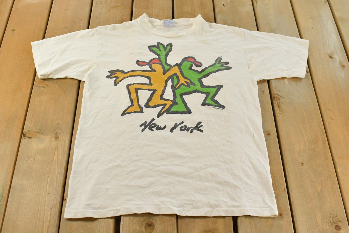 Vintage 1990s York Keith Haring Art Vintage Streetwear Vintage Art Tee