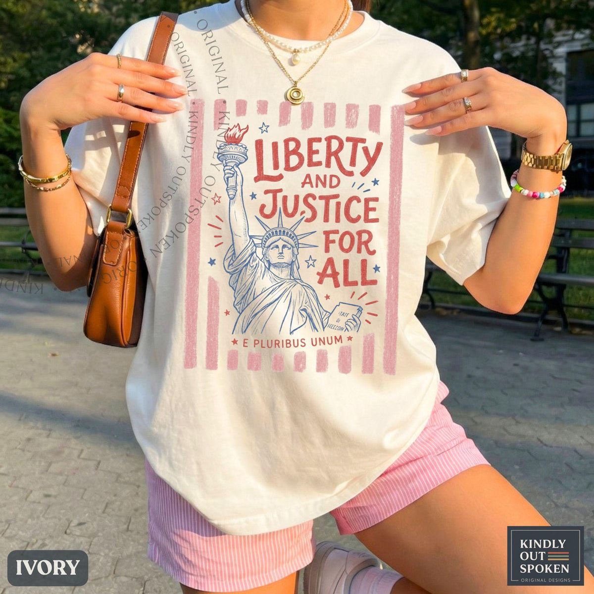 Liberty Justice Ll Comfort Colors Liberal Fourth July Tee Social Justice Human Rights Usa 250