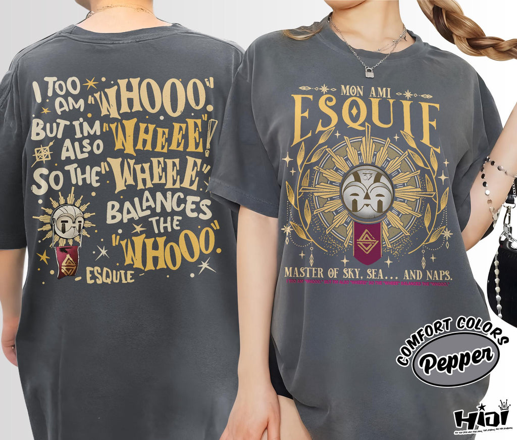 Esquie Clair Obscur Expedition 33 Comfort Colors Game Tee Expedition 33 Double Sided Esquie Gamer Tee