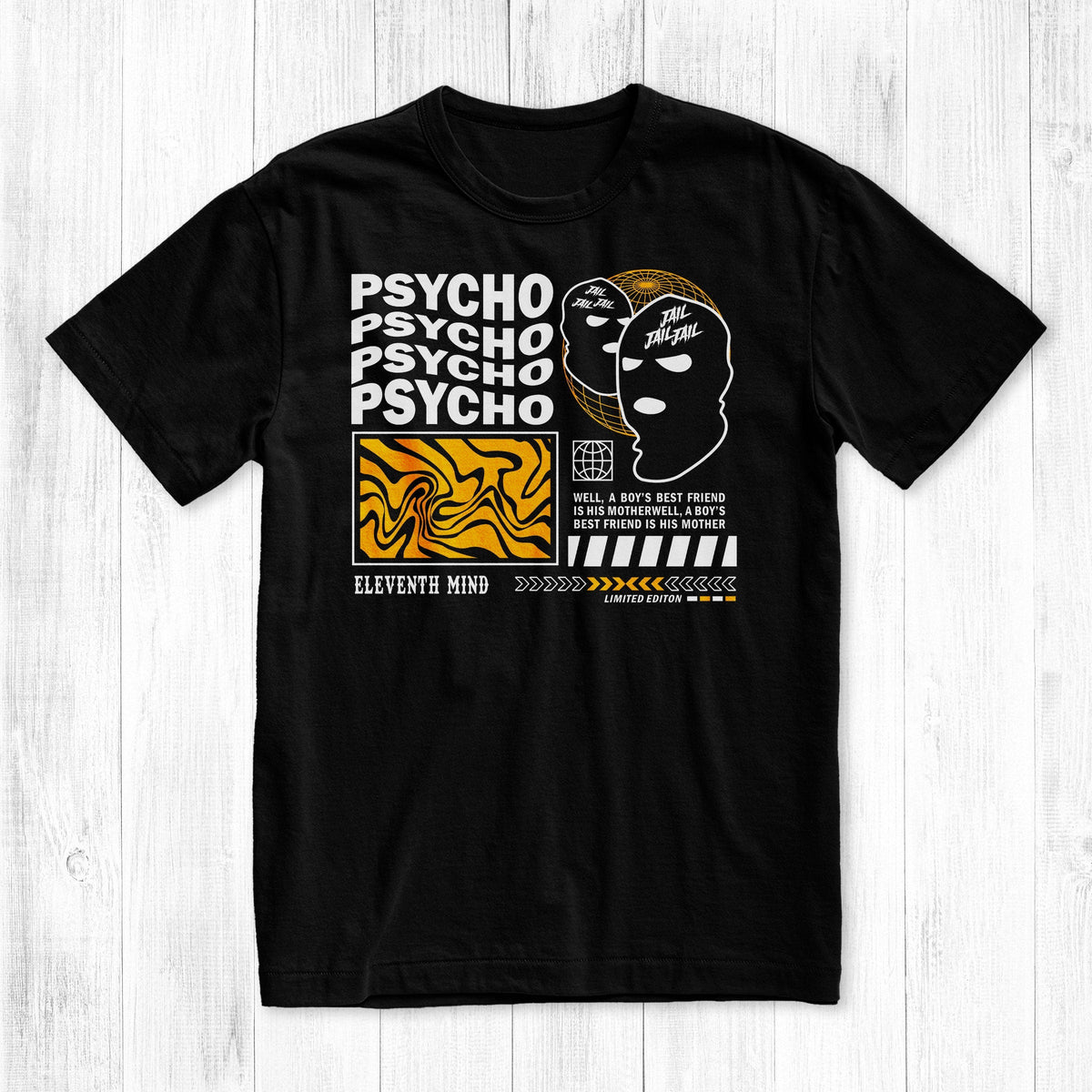 Psycho Eleventh Mind Streetwear Brand Trippy Unisex
