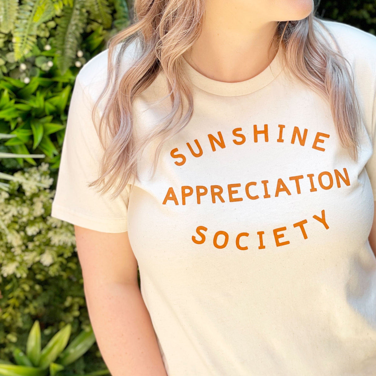 Sunshine Appreciation Society Organic Slogan Tee Summer