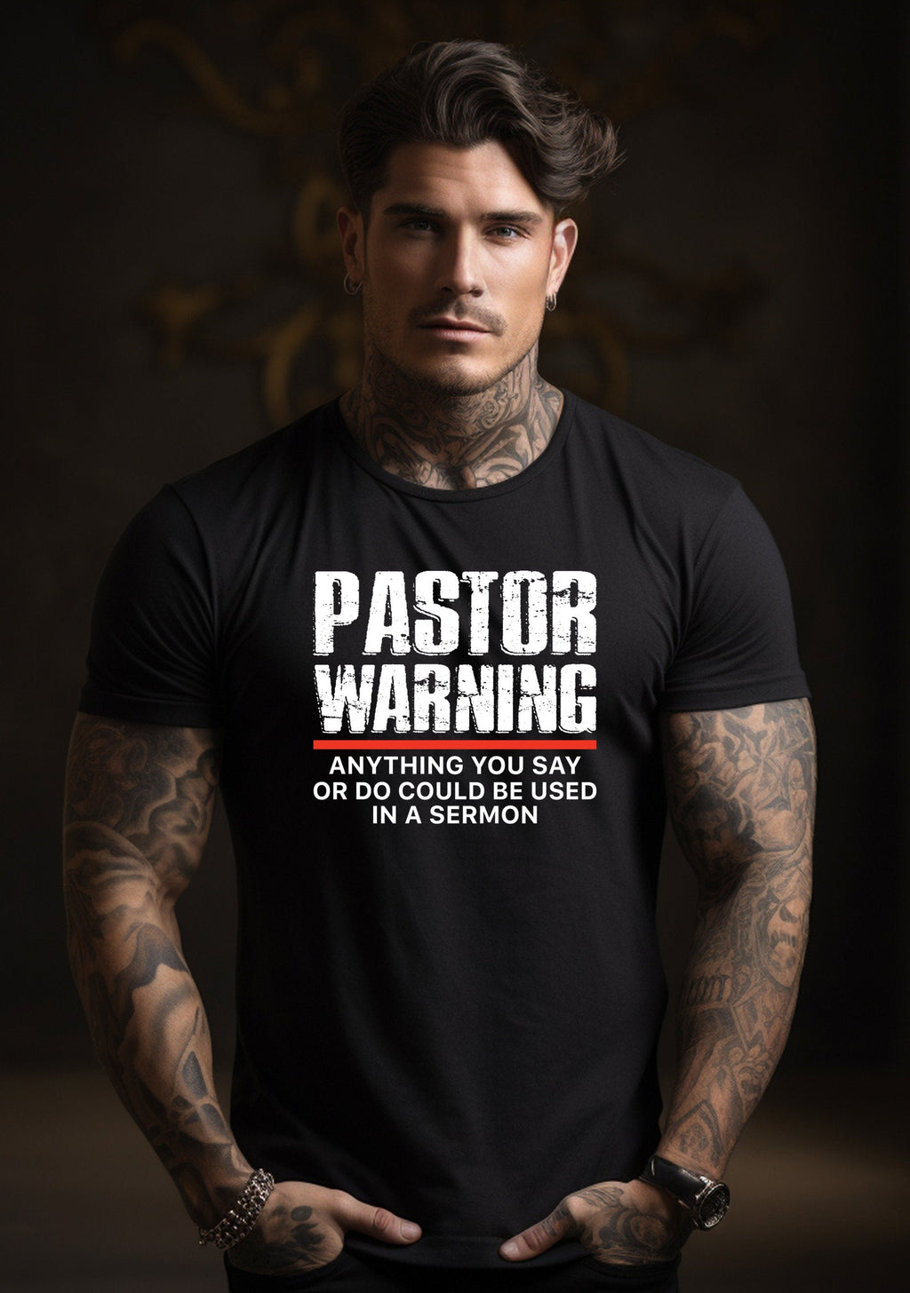 Pastor Warning Delight Tee Church Pastor Birthday Attire