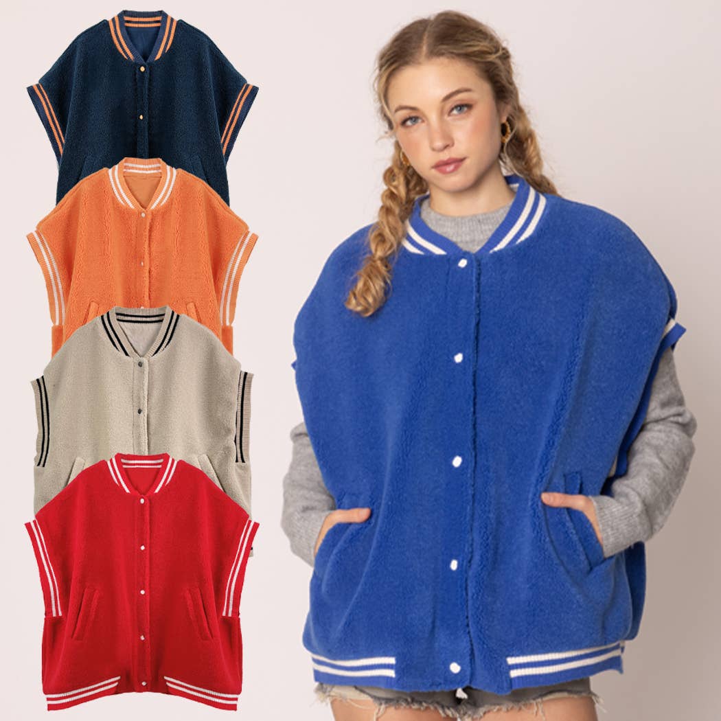 Sherpa Varsity Short-Sleeve Baseball Vest