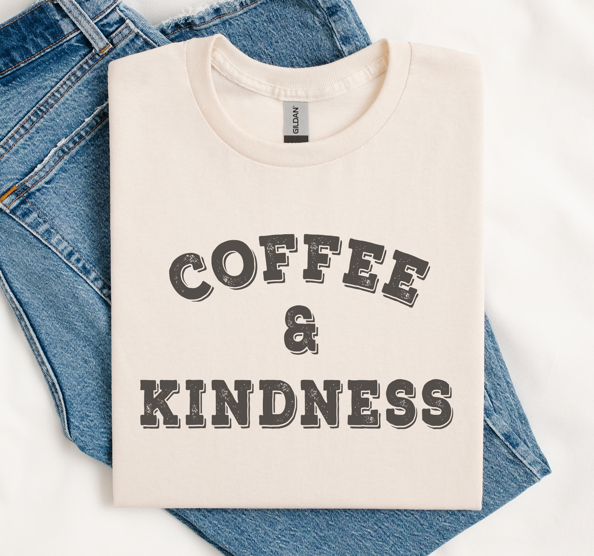 Coffee & Kindness Shirt, Coffee Gift Tee, Soft Gildan Unisex