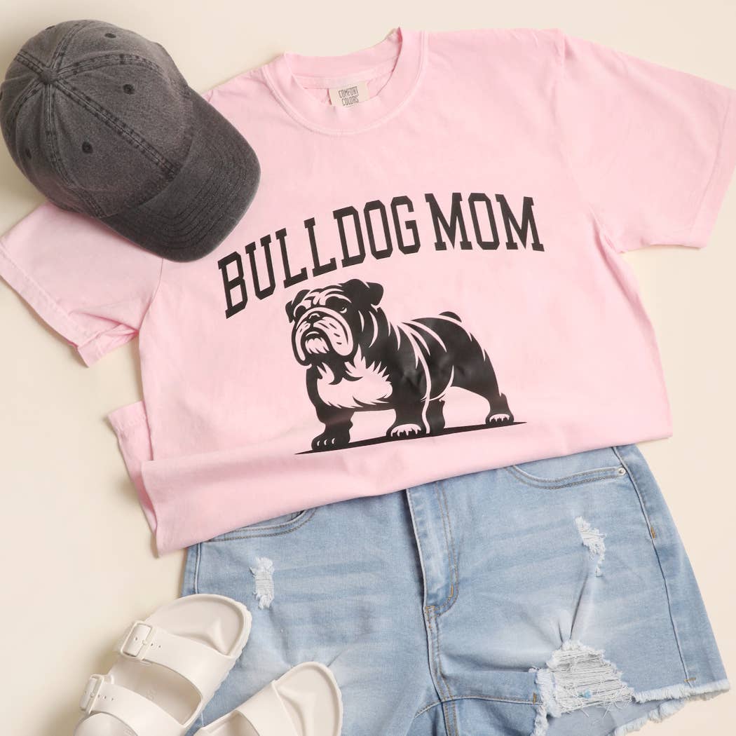 Bulldog Mom Garment-Dyed Heavy Cotton T-Shirt