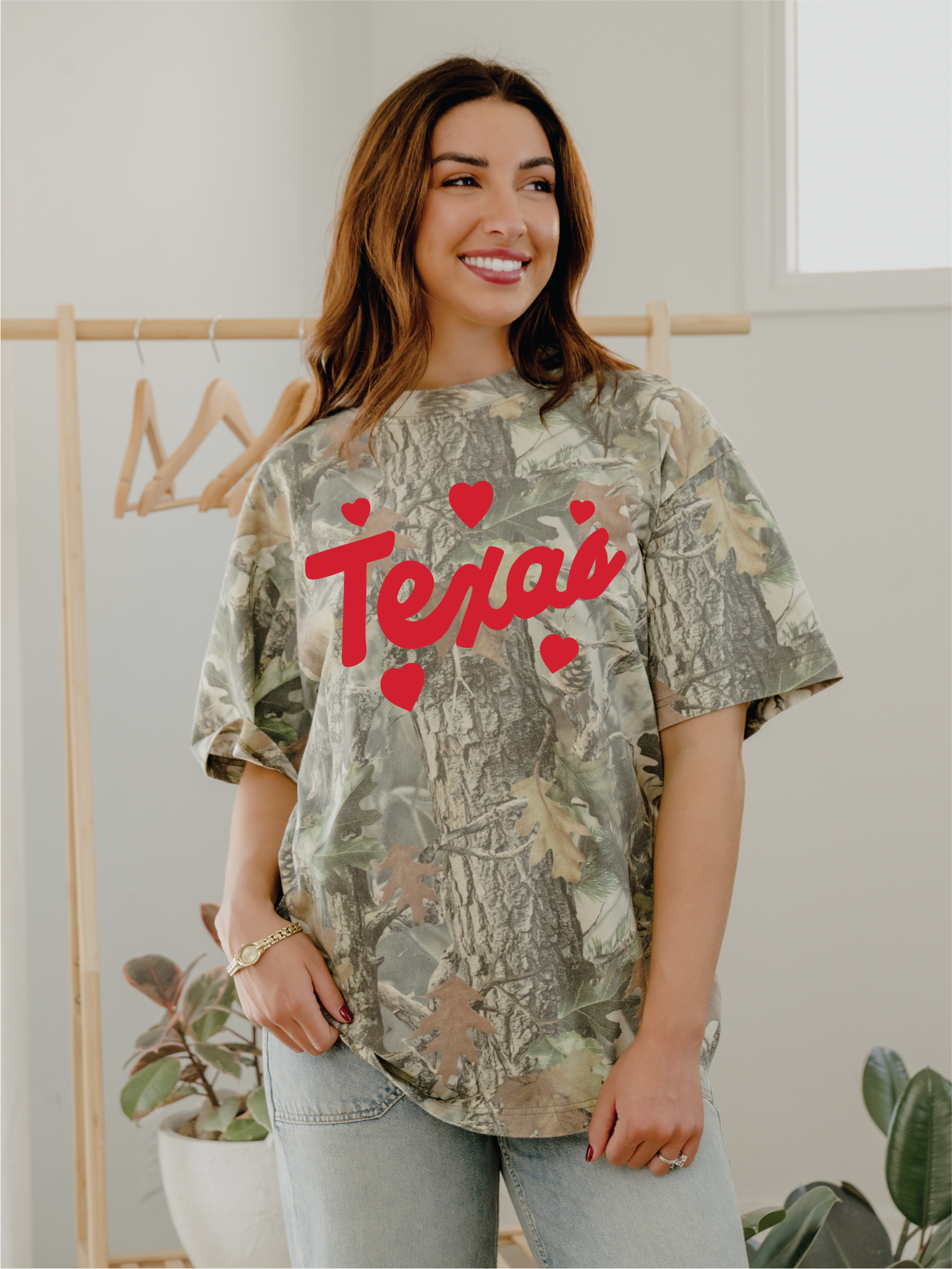 Texas Hearts Camo Tee
