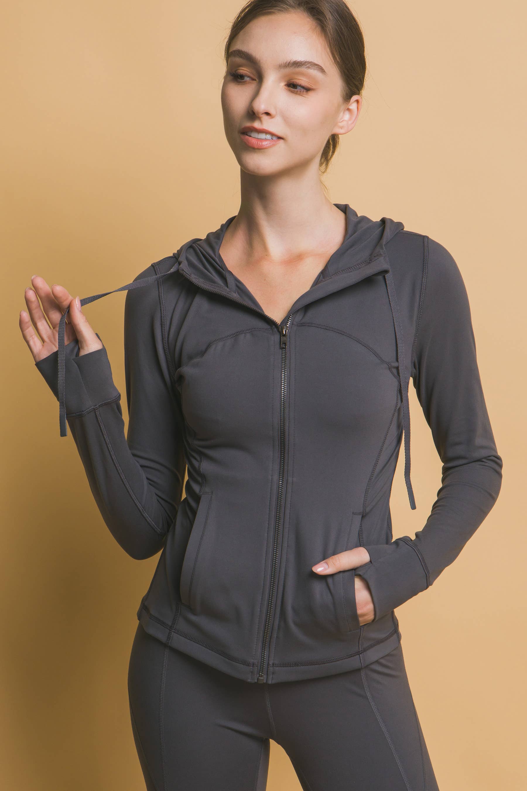 ..SI-27234 Solid Knit Performance Activewear Jacket w/ Tumb-Ho