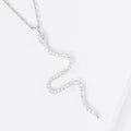 Cz Gold-Dipped Snake Pendant Necklace
