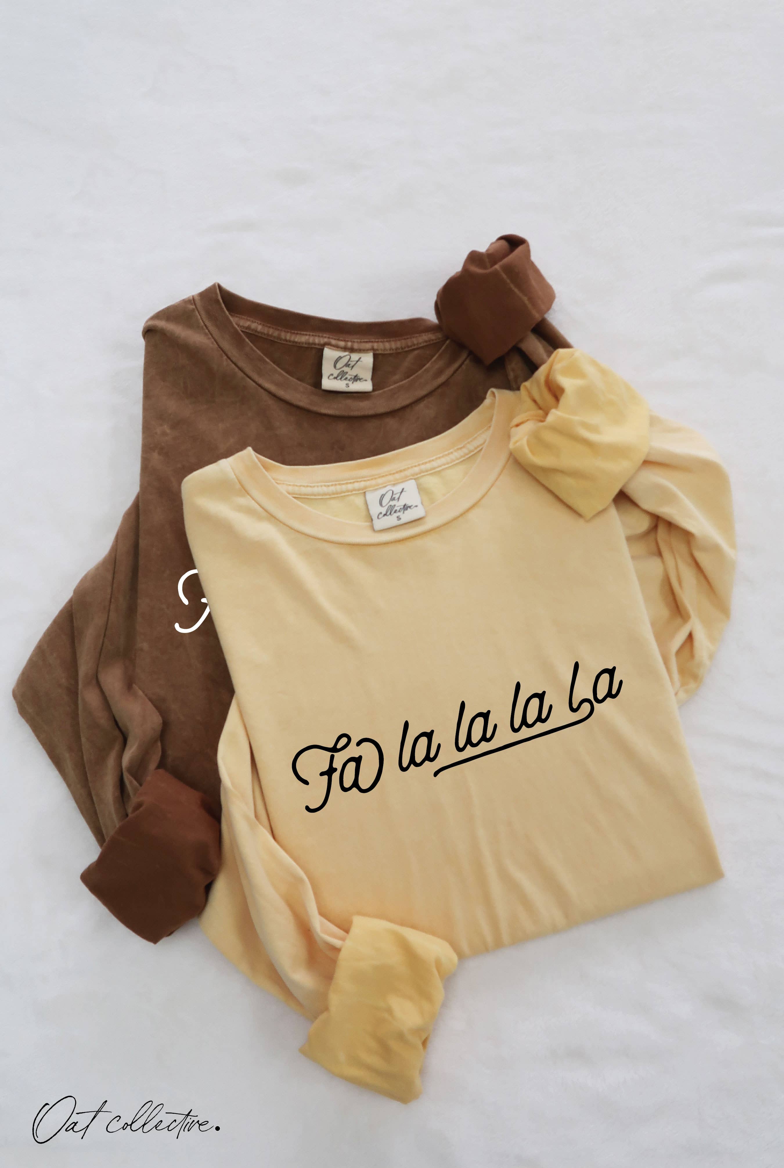 Falalala Mineral Washed Long Sleeve Graphic