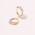 14K Gold-Dipped Cubic Hoop Earring