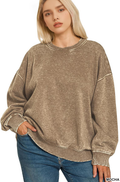 .Plus Washed Oversized Fleece Pullover