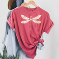 Botanical Print Dragonfly Floral T-Shirt