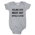 Feeling Cute Might Shit Myself Later Baby Bodysuit