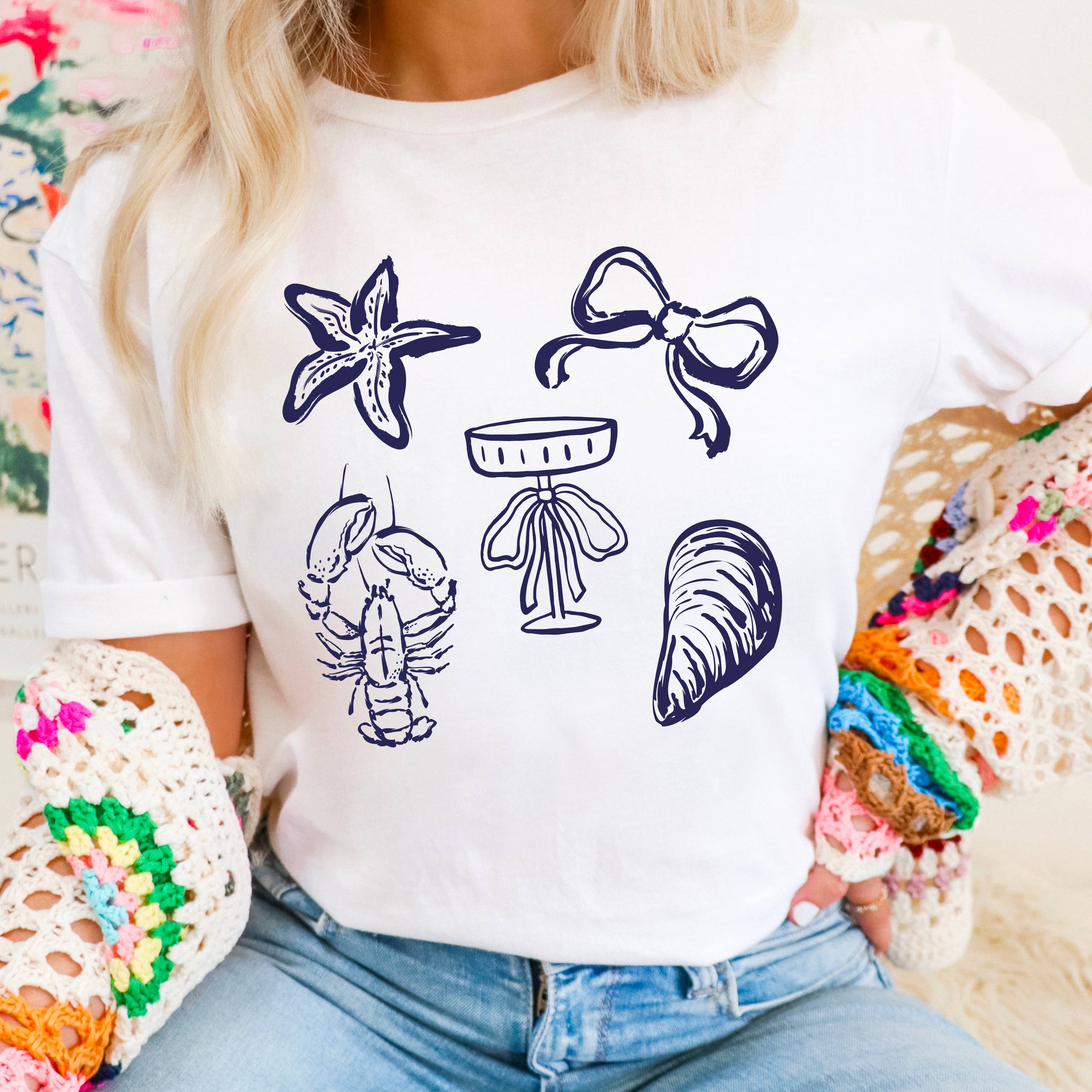 Spring 2025 Coastal Aesthetic Lobster | Graphic Tee |Gildan