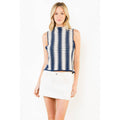 Sleeveless Mock Neck Knit Top