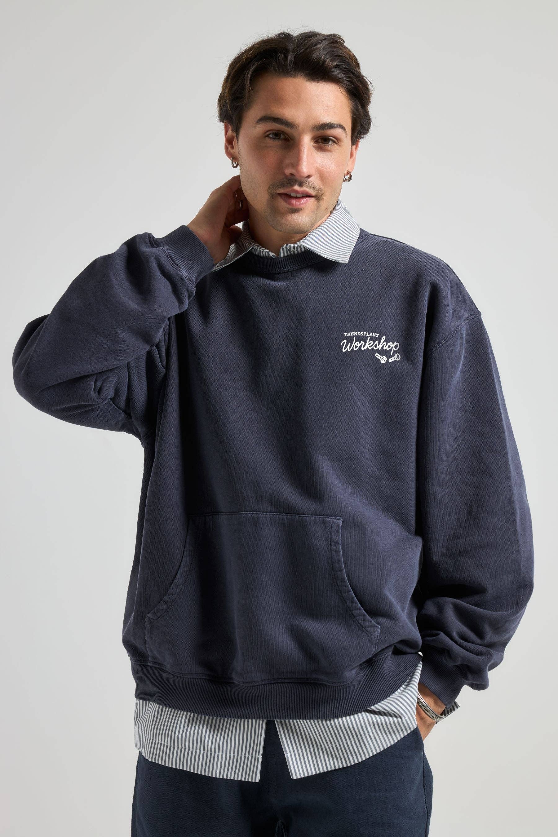 The Garage Sweater Baritone Blue