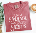 Mama Who Loves Jesus Shirt, Christian Tee, Comfort Colors® Unisex
