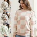 Stylish Checkered Pattern Warm Sweater
