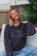 Faith Can Move Mountains Cropped Thermal Vintage Pullover