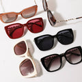Rhinestone Accent Square Frame Women's Sunglasses