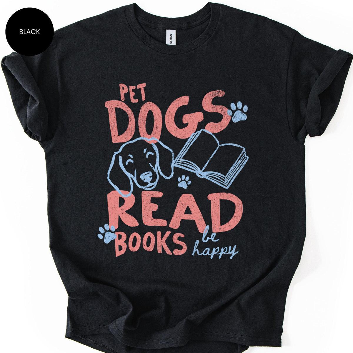 Pet Dogs Read Books Happy Dachshund Book Lover Tee Bookish Librarian Summer Dog Mom