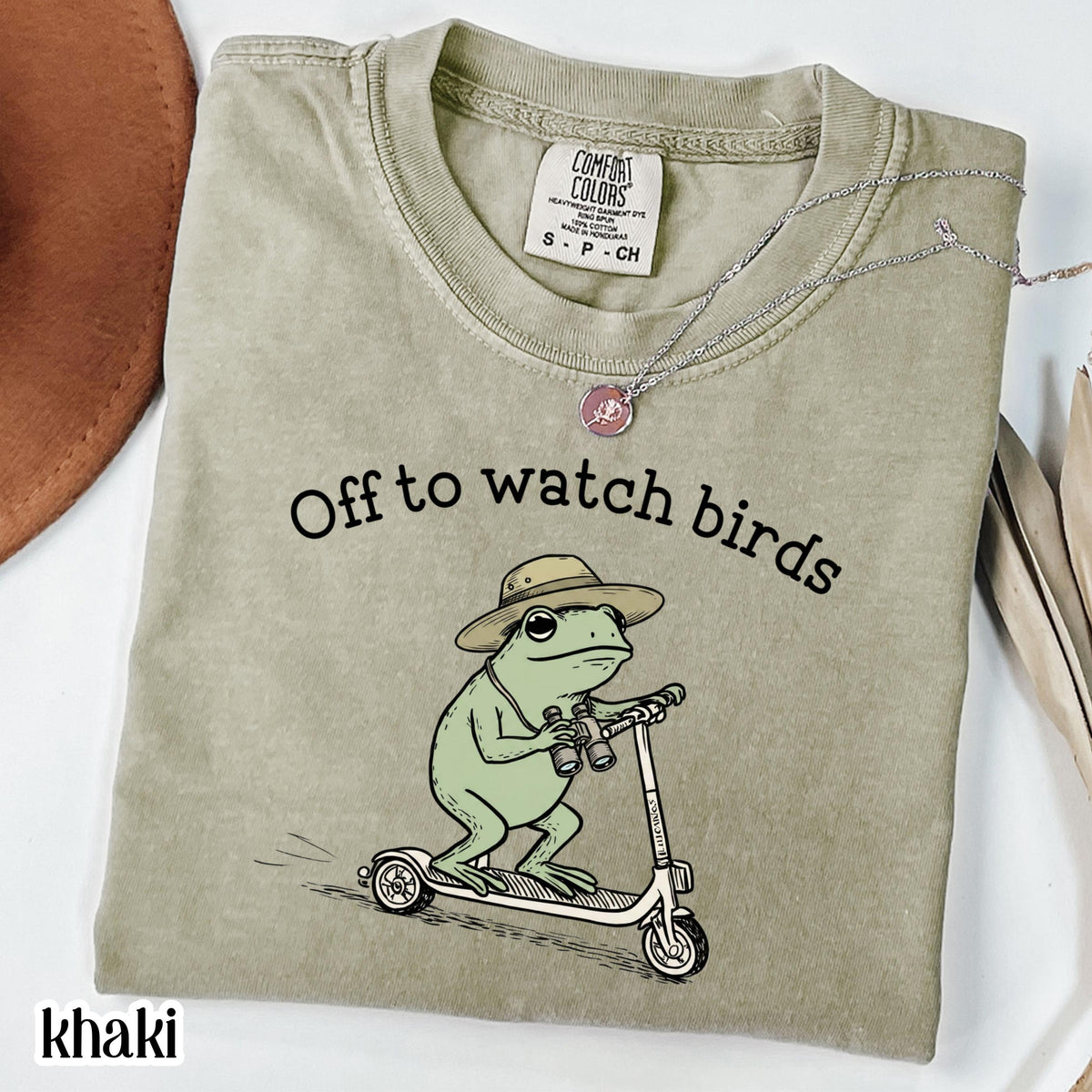 Comfort Colors Birdwatching Frog Off Watch Birds Nature Bird Enthusiast Tee Nature Lover Birding Bird Watcher