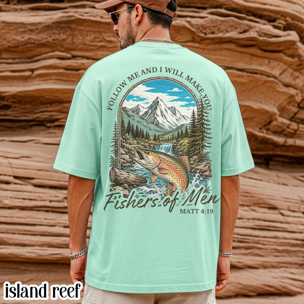 Fishers Comfort Colors Matthew 19 Bible Verse Tee Religious Christian Fishing Vintage Faith Based Outdoor