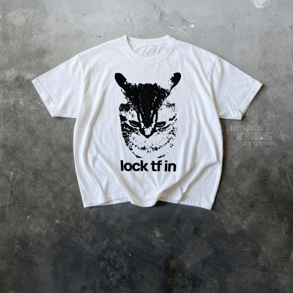 Lock Tf Cat Gen Meme Shitpost Y2k Unisex