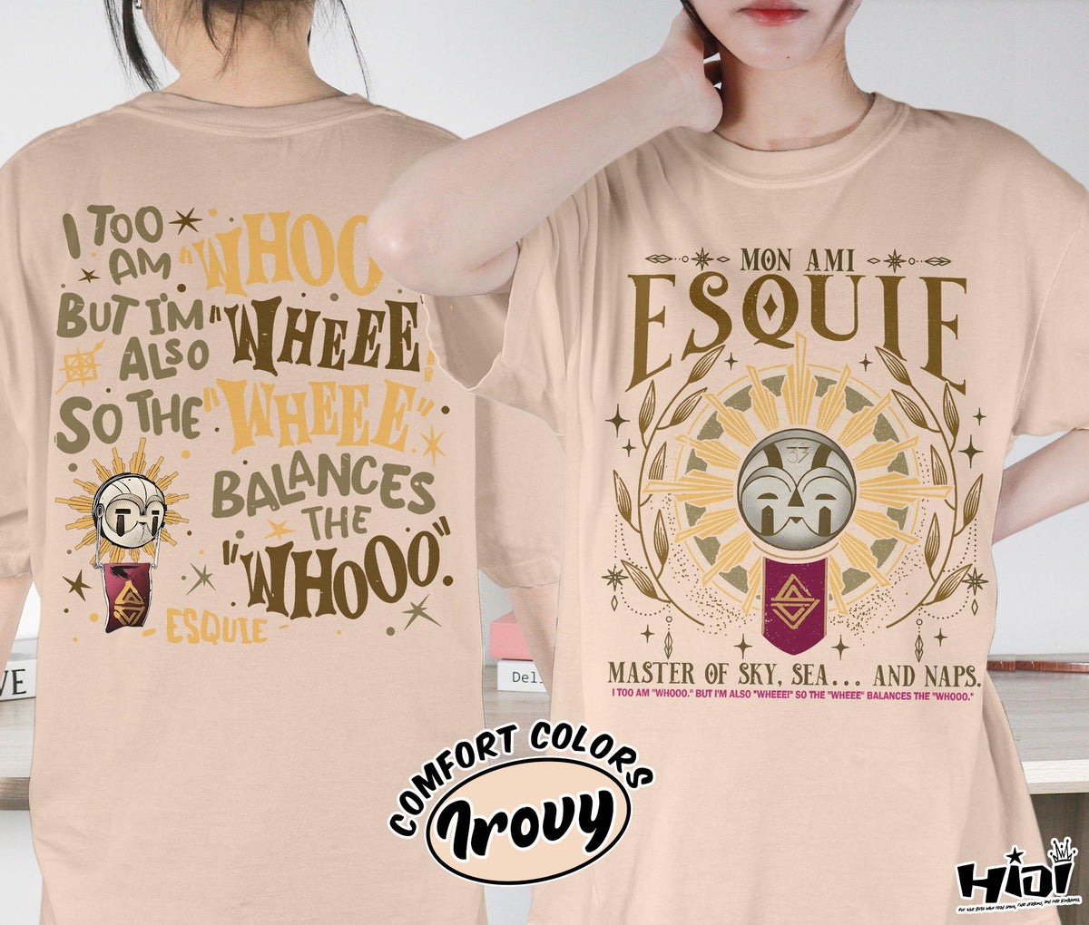 Esquie Clair Obscur Expedition 33 Comfort Colors Game Tee Expedition 33 Double Sided Esquie Gamer Tee