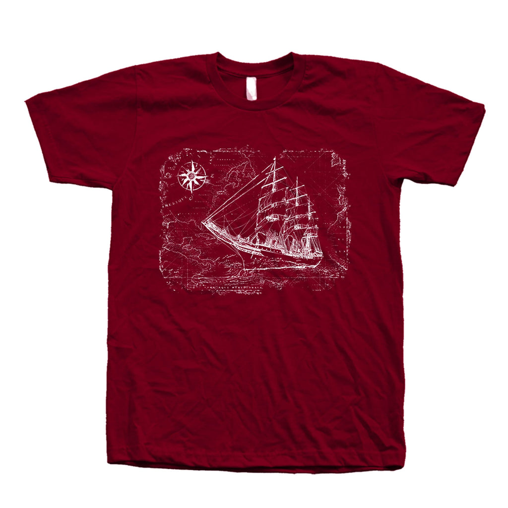 Sailing Ship Compass Map Unisex