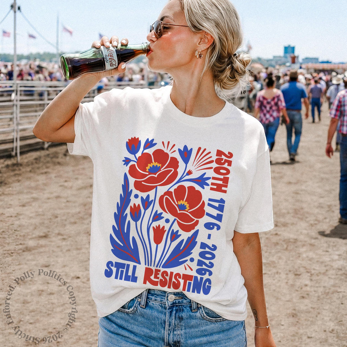 Usa 250th Still Resisting Liberal July 4th Protest Tee Anti Trump Americana Voter Birthday