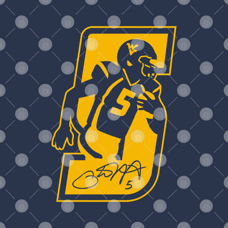 Pat White West Virginia Mountaineers Player Signature T Shirt Unisex