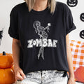 Zombae Funny Retro Halloween T-Shirt White Print