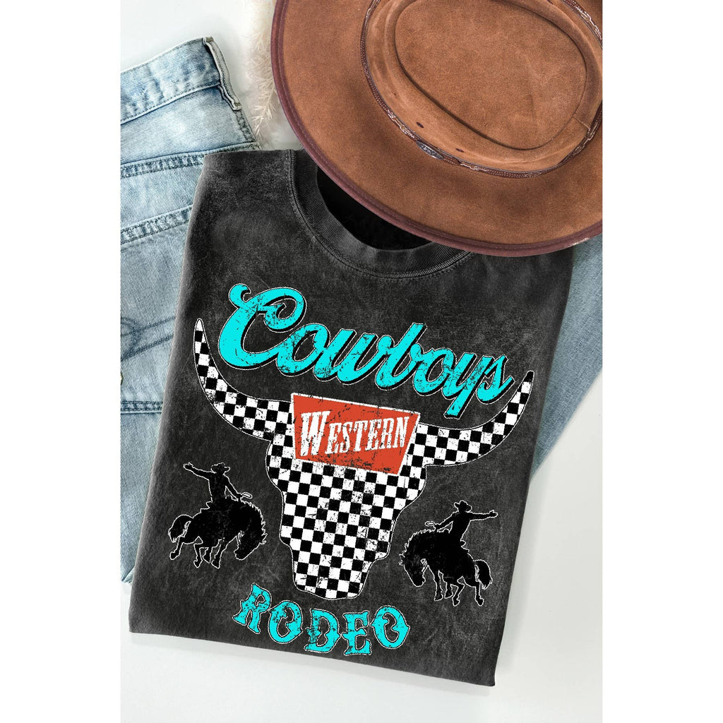 Cowboy Rodeo - Mineral Wash T Shirt Unisex
