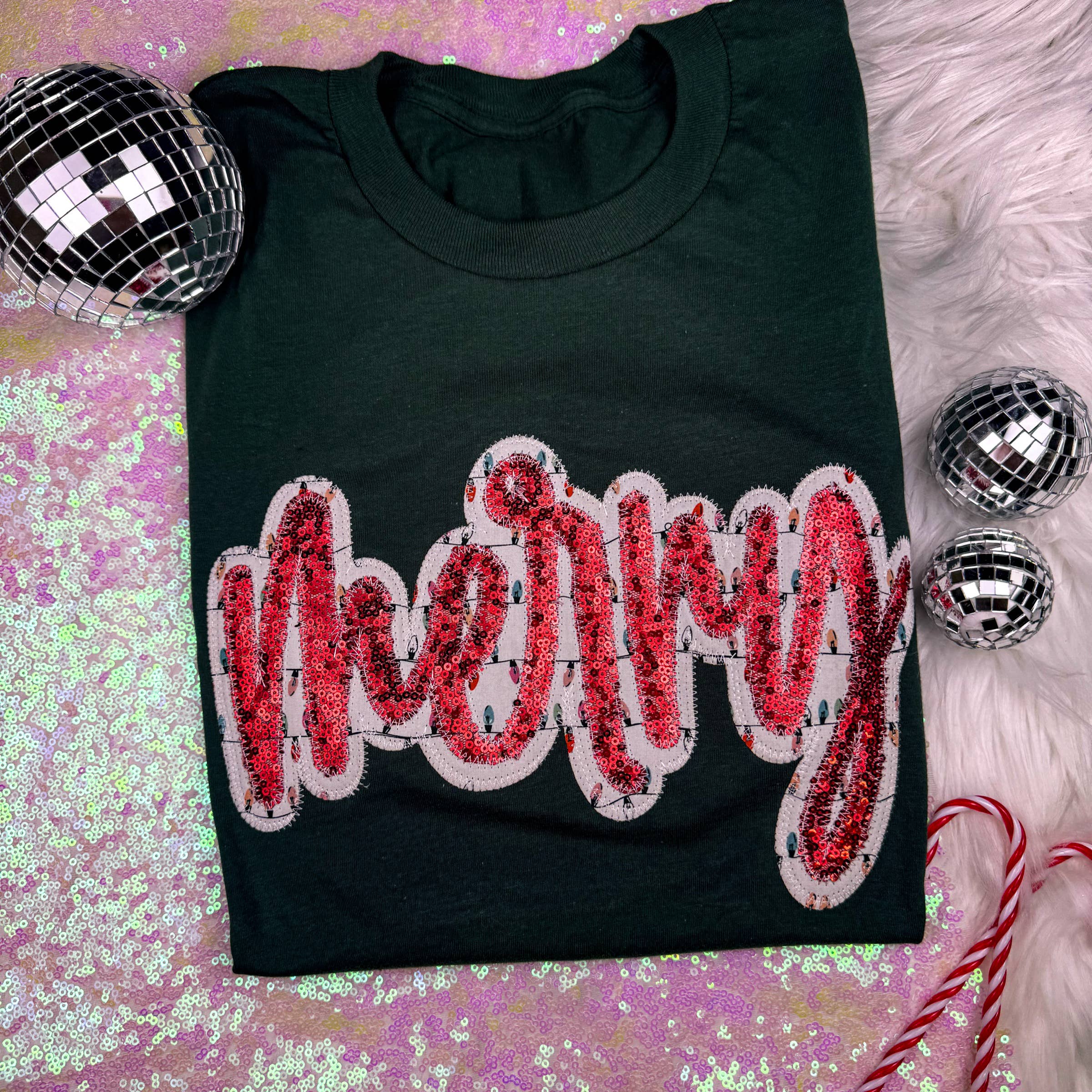 Forest Merry (Christmas) Lights Short Sleeve