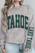 Lake Tahoe Front& Sleeve Graphic Mineral Brushed Sweatshirt