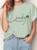 Lucky and Blessed Clover Graphic Tshirts