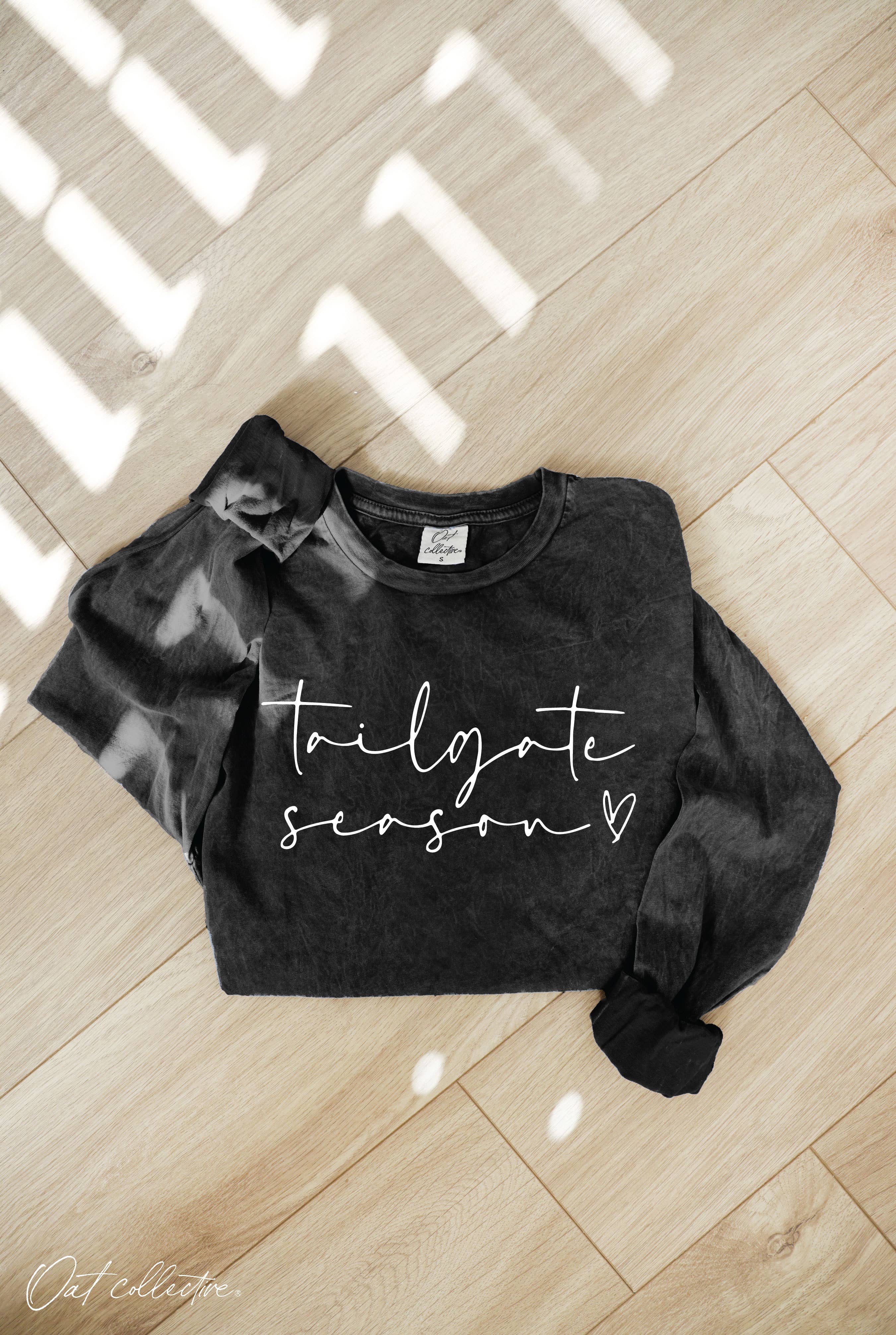 Tailgate Season Mineral Washed Long Sleeve Graphic