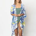 Watercolor Abstract Open Front Kimono
