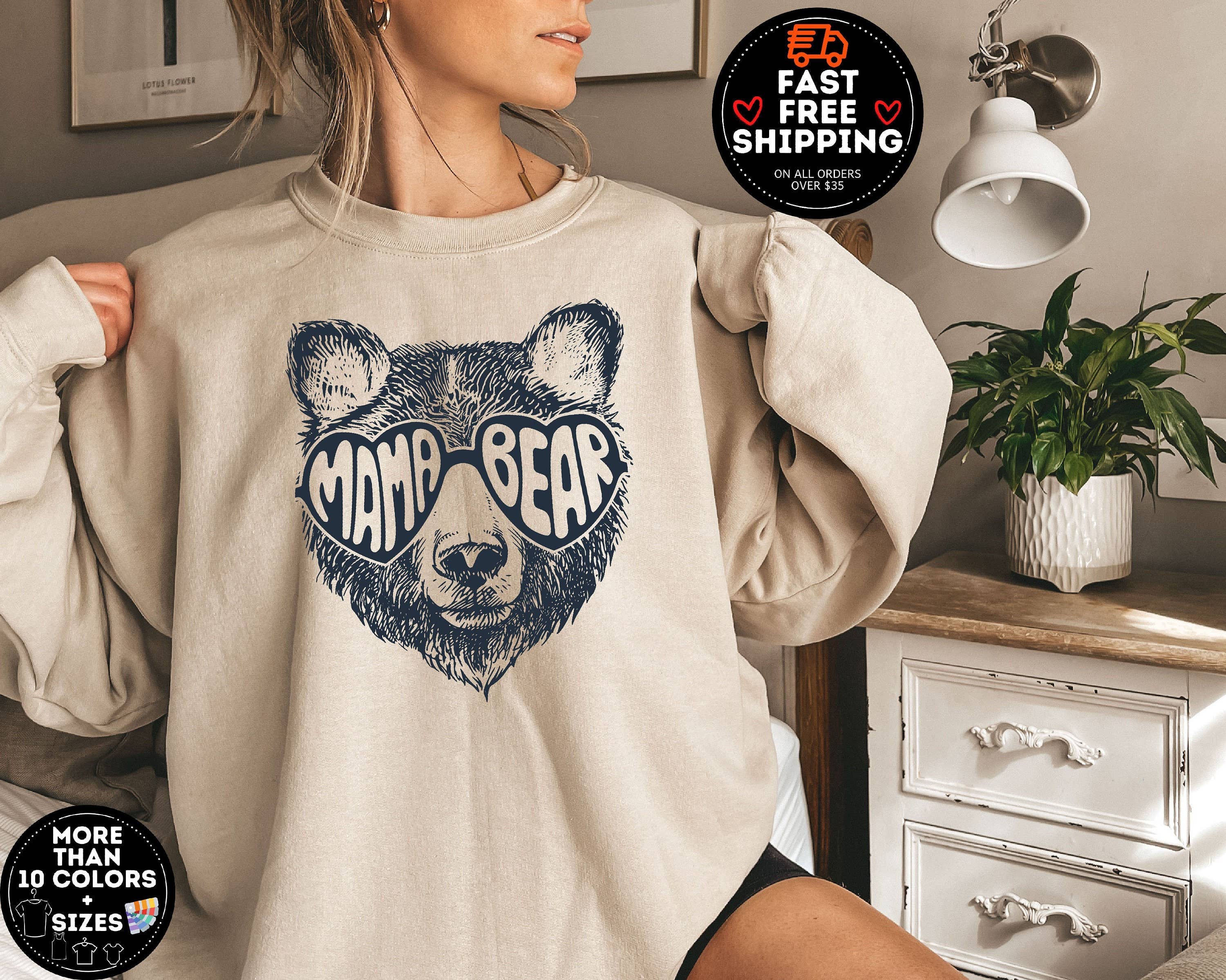 Mama Bear Crewneck Sweatshirt - Cute Mom Life Gift For Moms