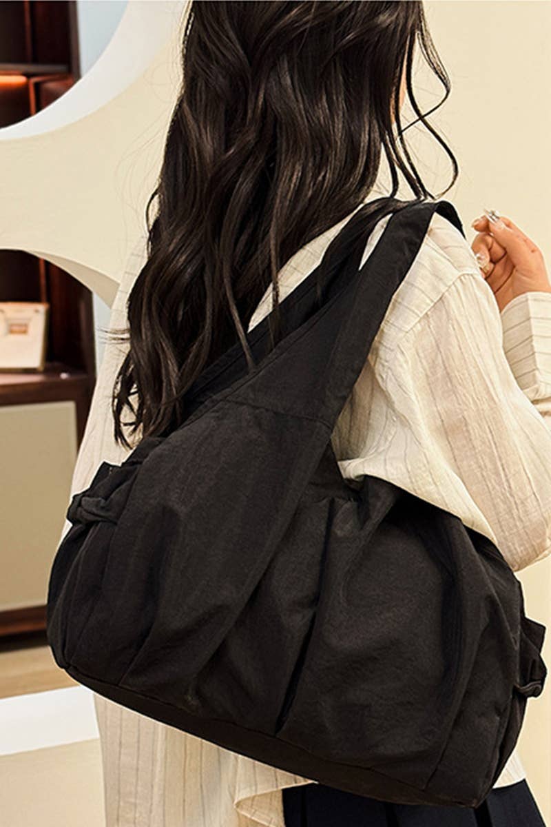 1016 Carry All Pleated Draped Shoulder Tote Bag SI-28789