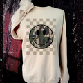 Checkered Camo Smiley Tshirt/Sweatshirt