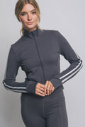 0924 Athletic Jacket with Side Pockets & Thumbhole Sleeve SI-2762