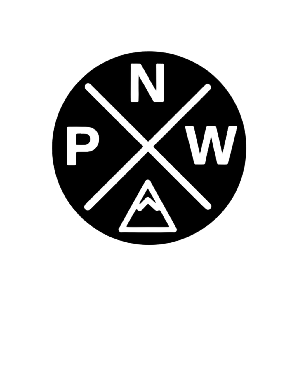 Pnw Sticker Black Unisex