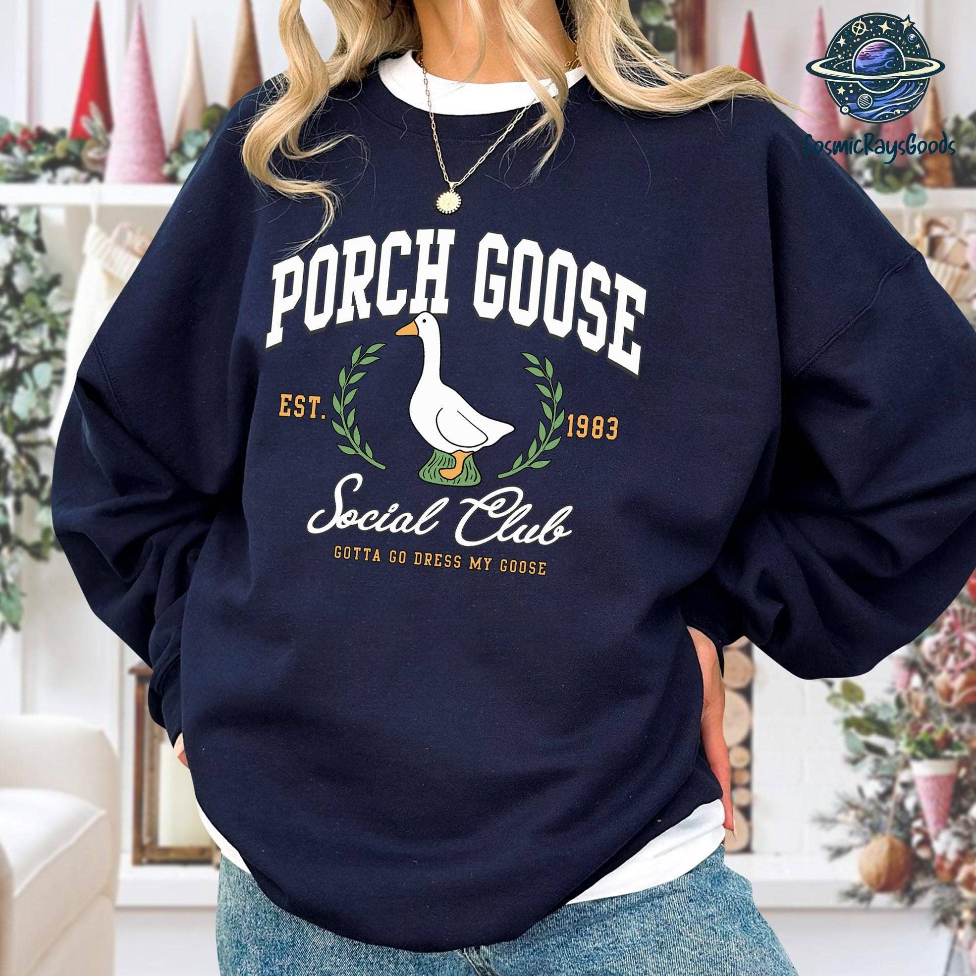 Quirky Goose Social Club Tee, Funny Goose Lover Gift