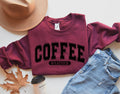 Coffee Weather Maroon Cozy Graphic Sweatshirt Free Ship