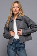 ..SI-27003 Long Slv Boucle Short Jacket