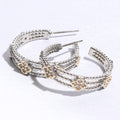 Mini Clover Cz Layer Hoop Earrings