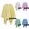 Solid Pastel Colored Ruana with Shoulder Strap